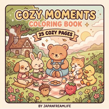 Cozy Moments Coloring Book: 25 Cozy Pages