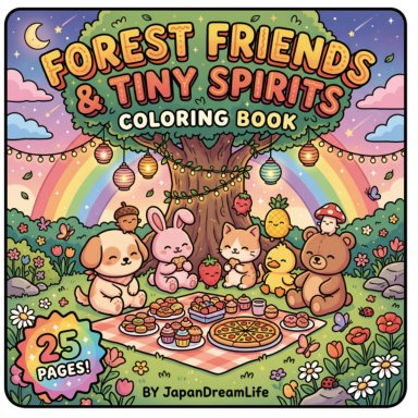 Forest Friends & Tiny Spirits Coloring Book: 25 Pages